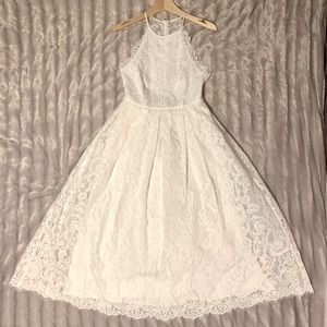 ASOS Valerie Lace Halter Neck Midi Wedding Dress